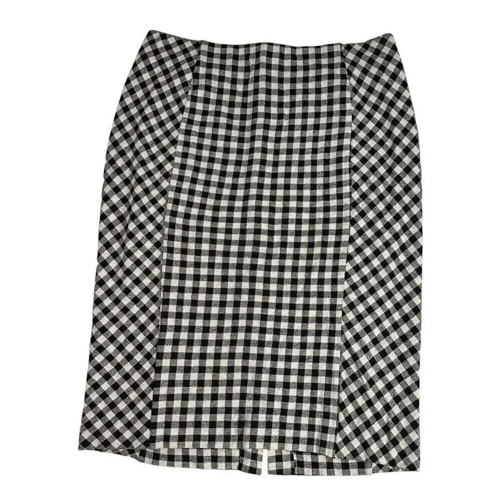 J. Jill Ponte Pencil Skirt size Medium White Black